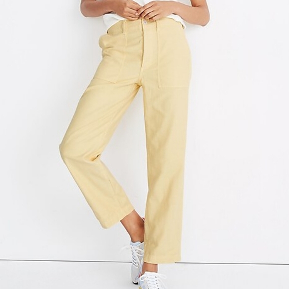 Madewell Pants - Madewell Yellow Griff Fatigue Women's Straight Leg Pants | Size 27